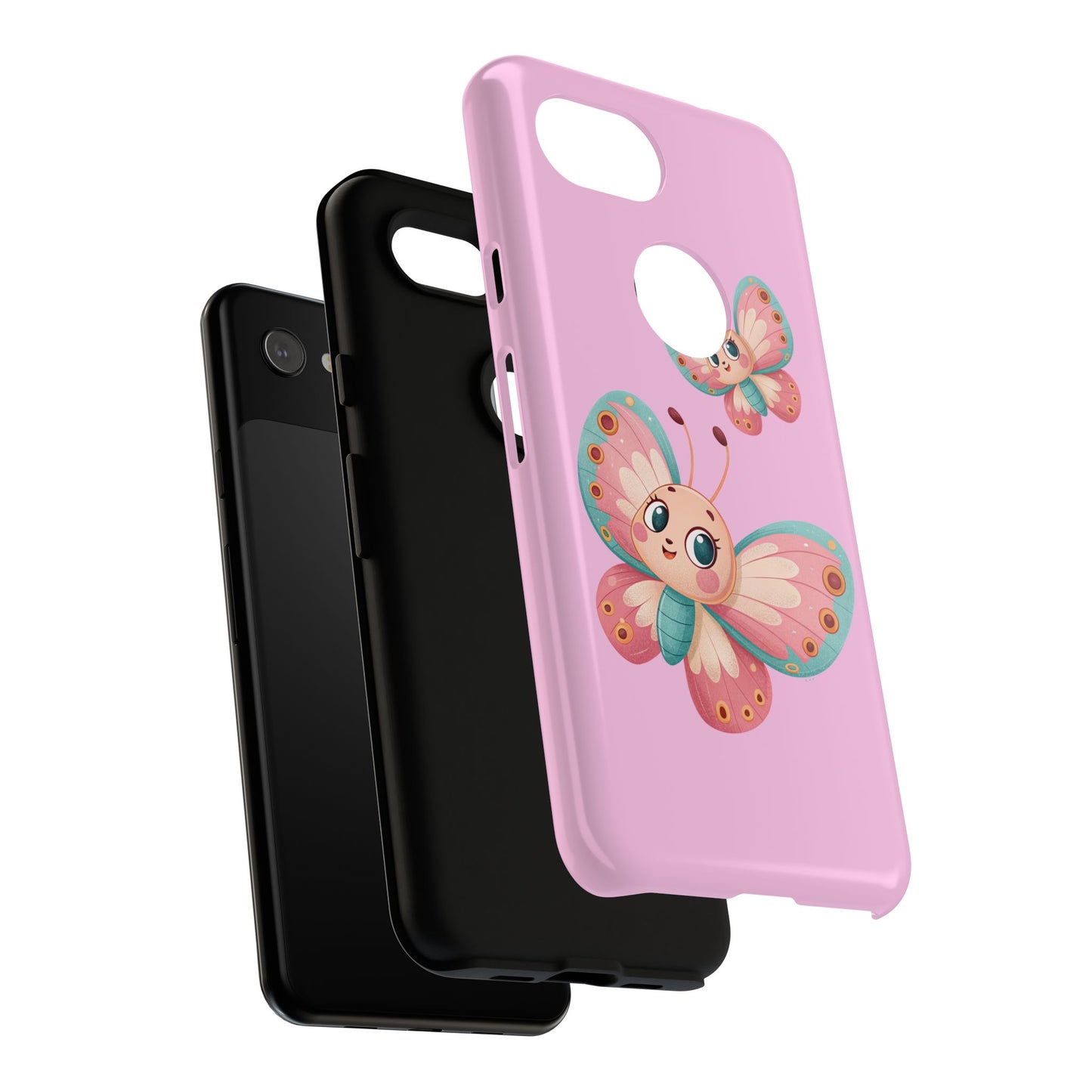 Cute Butterfly Phone Case, Tough Phone Cover, Girly Phone Accessory, Unique Gift for Her, Kids Phone Case, Floral Design Case