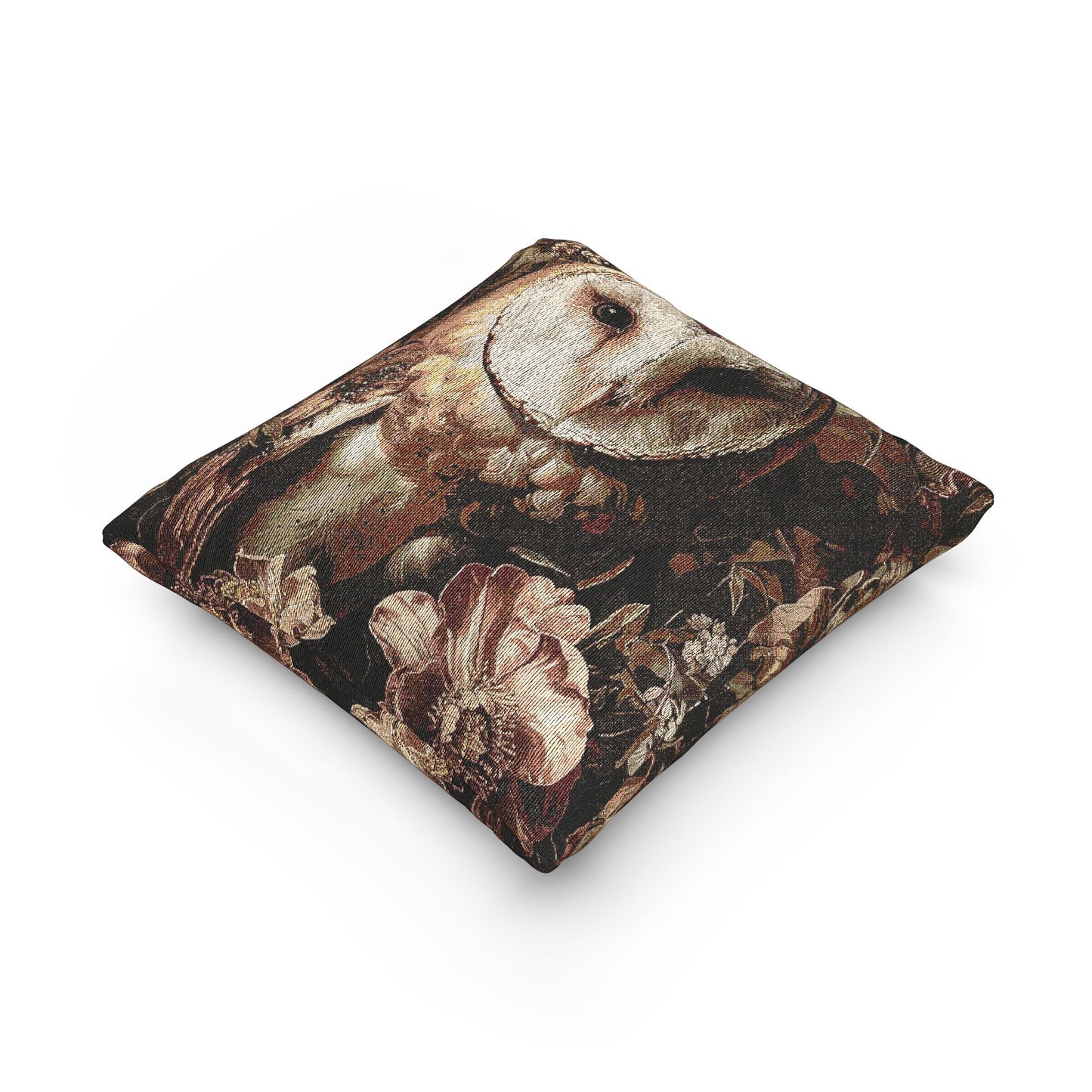 Whimsical Owl Woven Pillow | Cozy Home Decor, Gift for Nature Lovers, Accent Cushion, Unique Throw Pillow, Animal Art