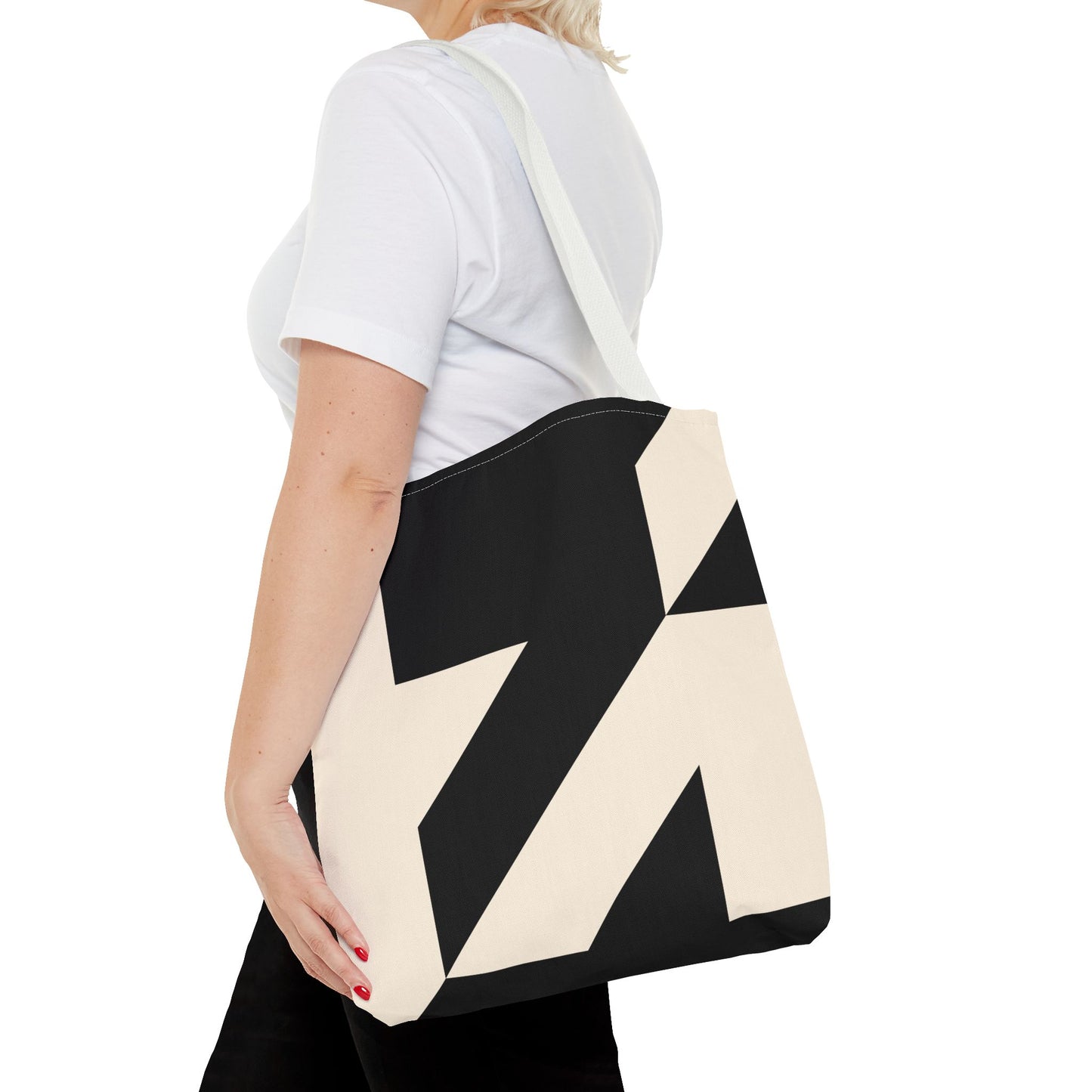 Chic Abstract Tote Bag, Stylish Travel Bag, Reusable Shopping Bag, Modern Design Bag, Fashionable Canvas Tote