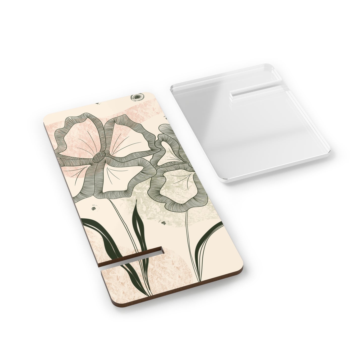 Floral Mobile Display Stand for Smartphones, Elegant Desk Accessory, Gift for Tech Lovers, Home Office Decor, Phone Holder