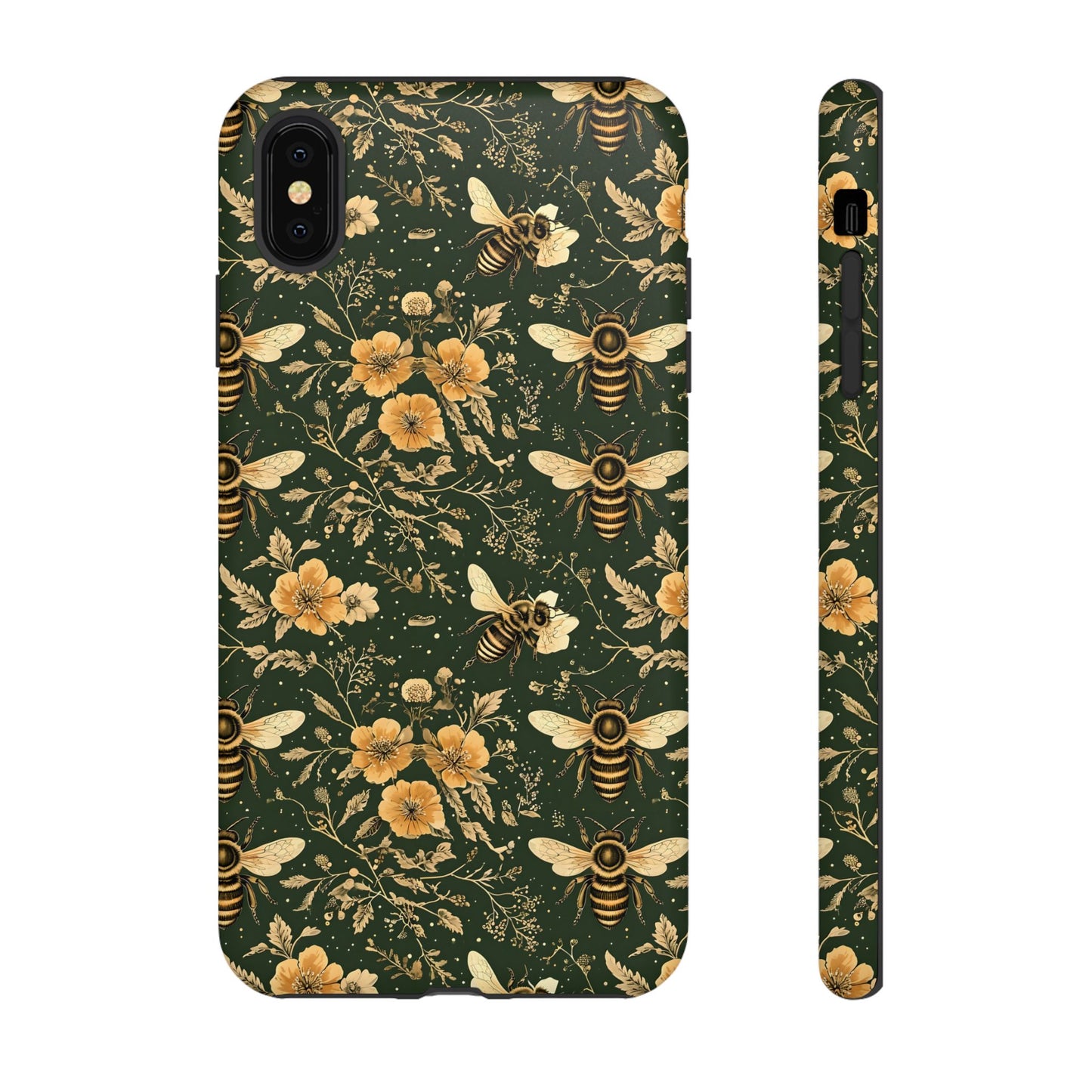 Nature-Inspired Phone Case, Tough Cases for Nature Lovers, Floral Bee Design, Eco-Friendly Gift, Summer Vibes, Trendy Phone Accessory,