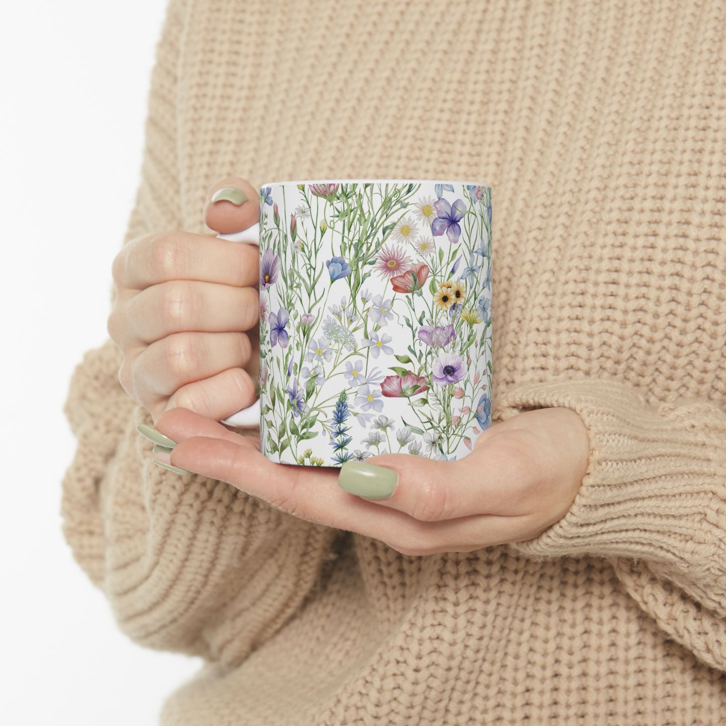 Ceramic Mug, (11oz, 15oz) - wildflowers