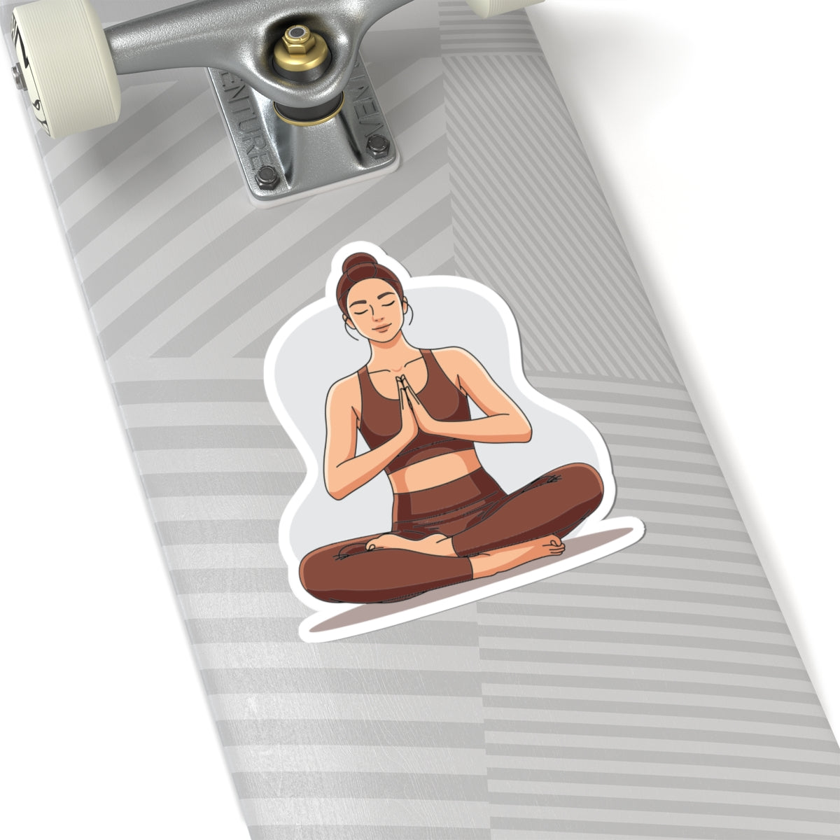 Yoga Girl Kiss-Cut Stickers, Meditation Stickers, Peaceful Decor, Boho [...]
