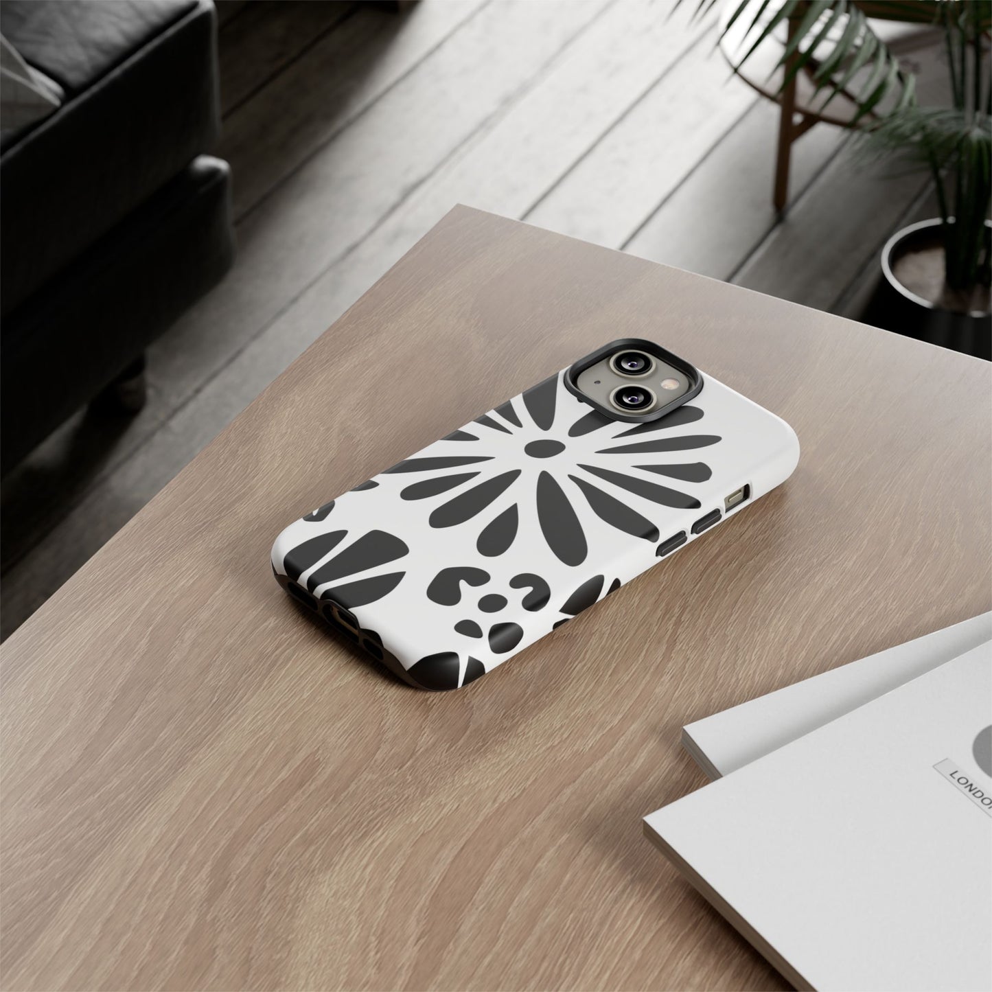 Stylish Phone Case with Floral Design, Tough Phone Cover for Her, Trendy Black and White Cell Phone Case, Unique Gift for Birthdays [...]