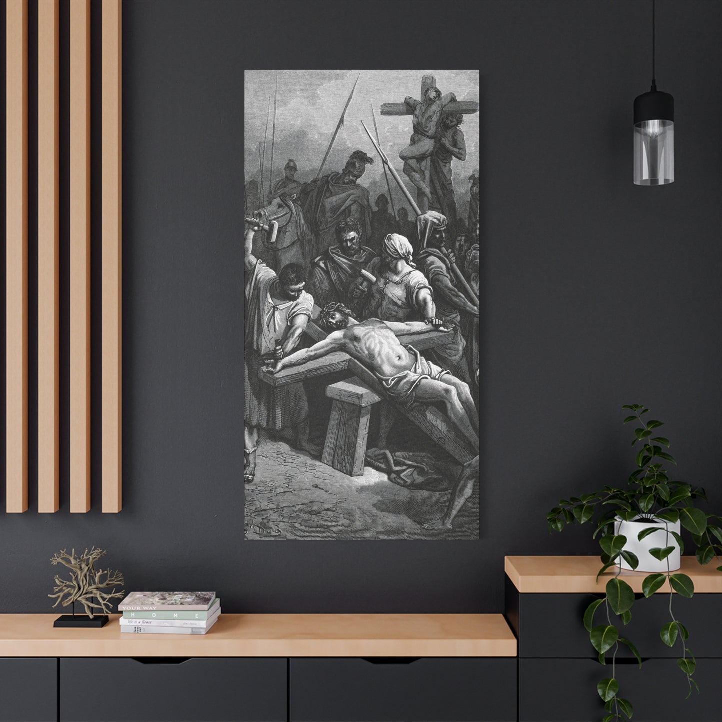 Crucifixion Art Matte Canvas Print – Stretched Religious Wall Decor