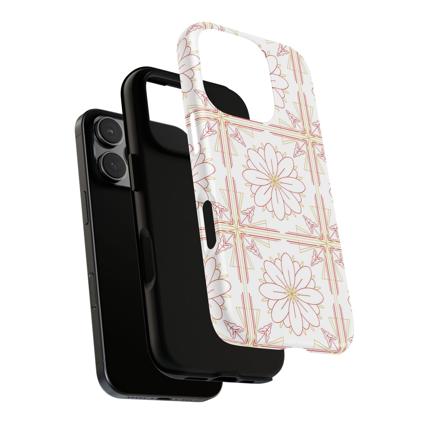 Floral Pattern Phone Case - Stylish Tough Case, Flower Design, Cute Mobile Cover, Phone Accessory, Gift for Her, Spring Style