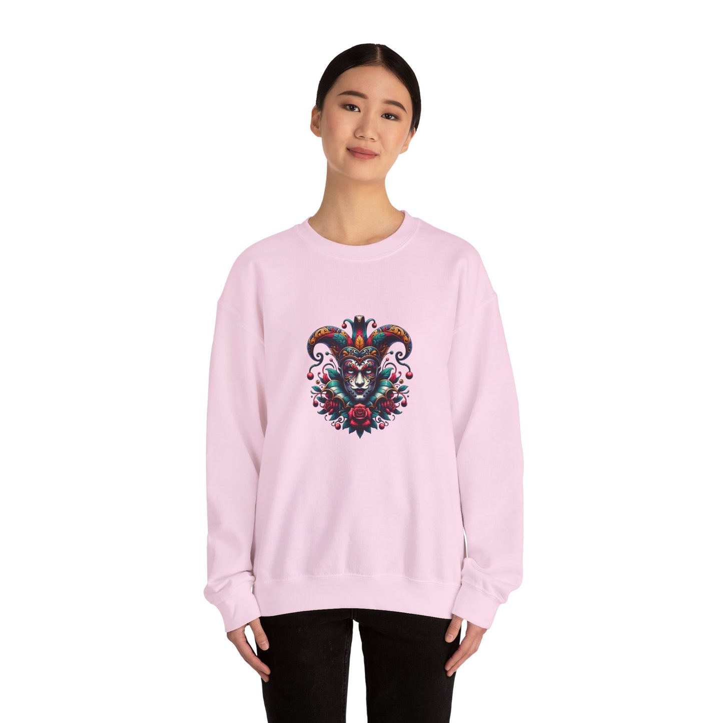 Colorful Mardi Gras Unisex Crewneck Sweatshirt, Festival Sweater