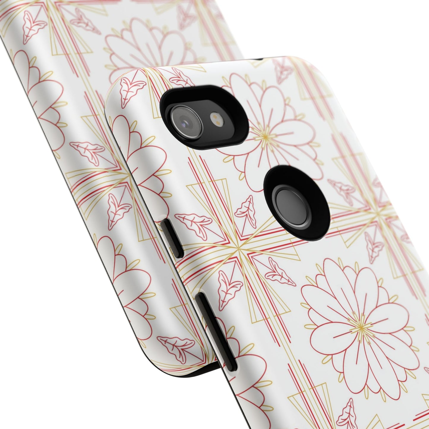 Floral Pattern Phone Case - Stylish Tough Case, Flower Design, Cute Mobile Cover, Phone Accessory, Gift for Her, Spring Style