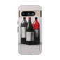 Wine Lover's Phone Case, Tough Phone Cover, Artistic Wine Design, Gift for Wine Enthusiasts, Customizable Case, Unique Wine Art