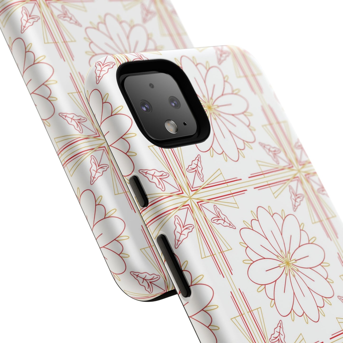 Floral Pattern Phone Case - Stylish Tough Case, Flower Design, Cute Mobile Cover, Phone Accessory, Gift for Her, Spring Style