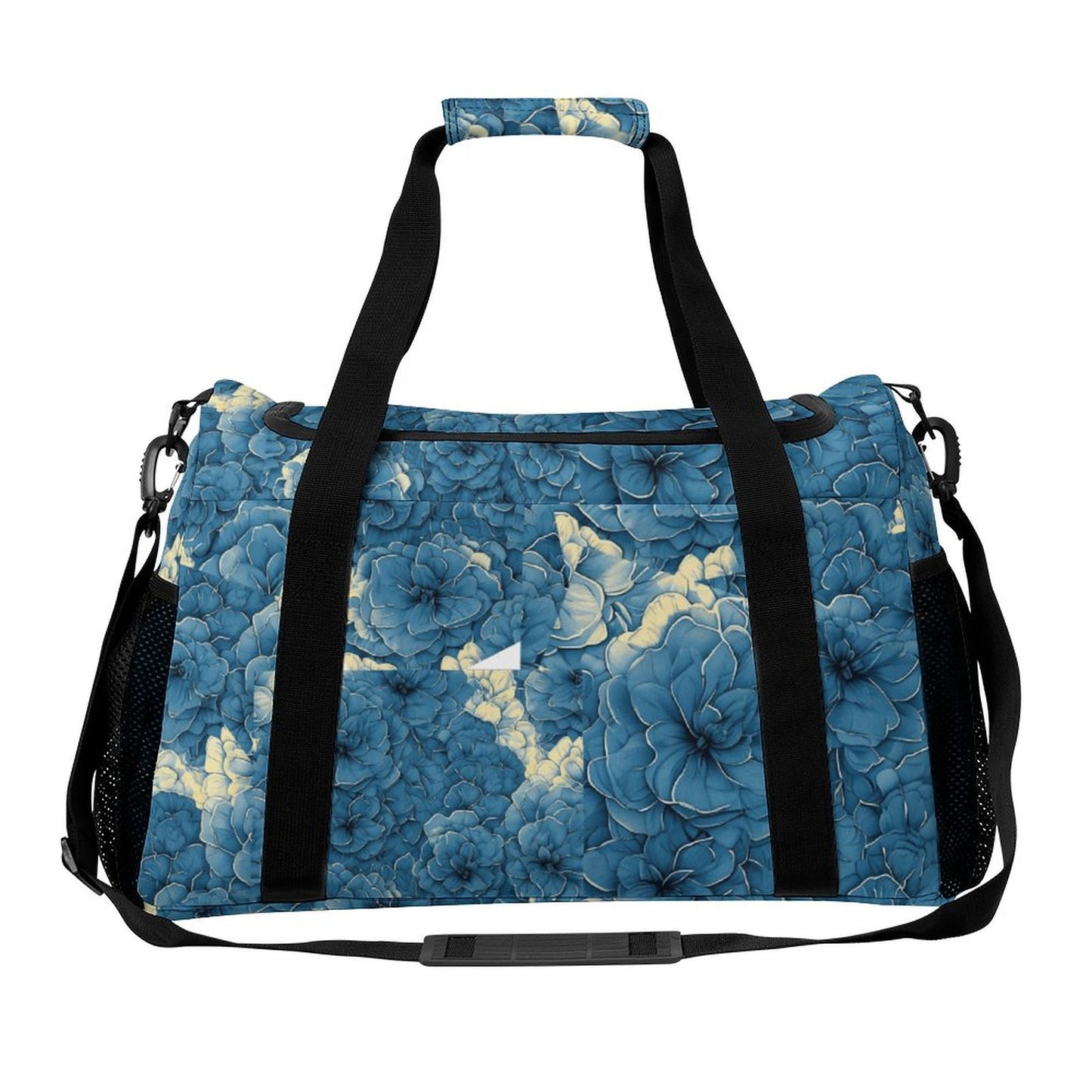 Travel Duffel Bag Blue Flowers