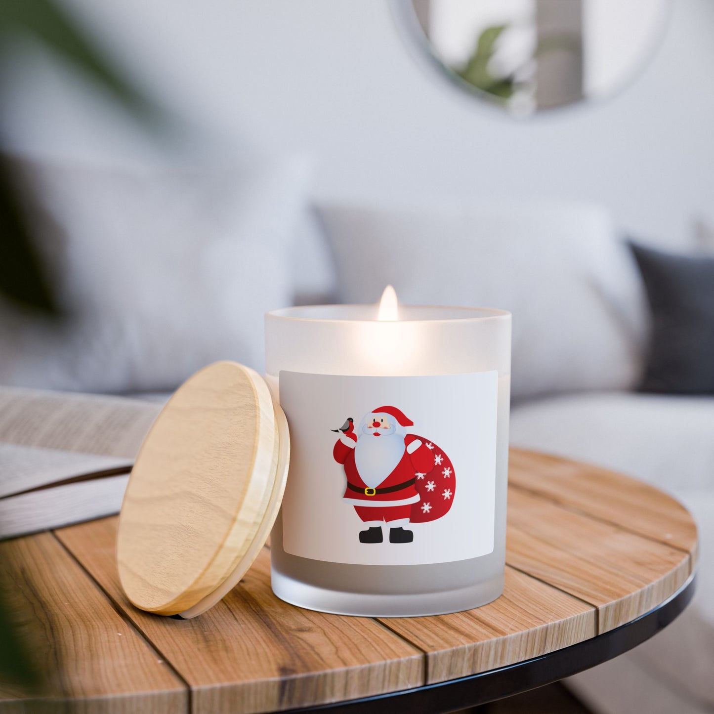 Festive Santa Candle | Holiday Decor, Christmas Gift, Aromatherapy, Cozy Home, Seasonal Fragrance
