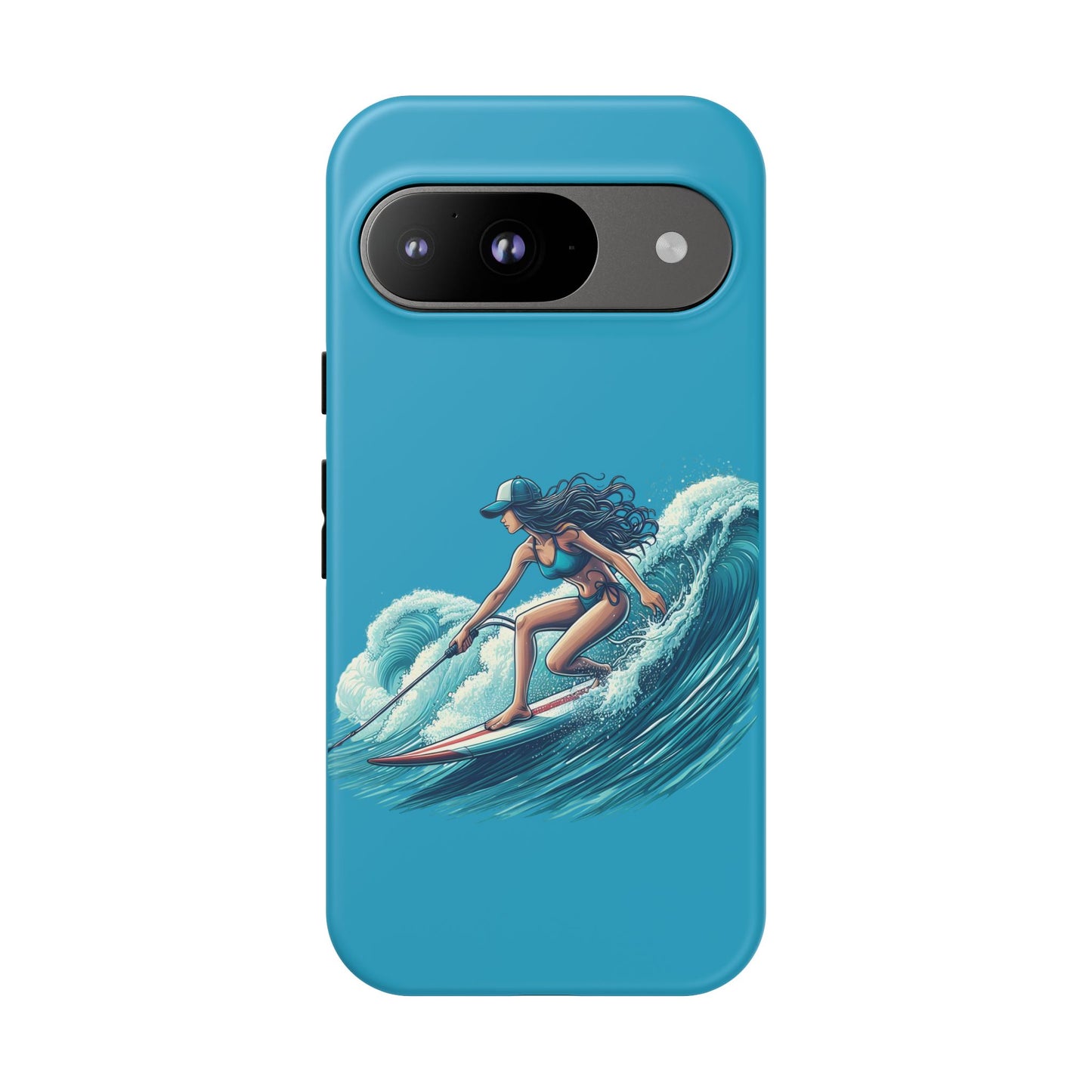 Surfing Phone Case, Coastal Vibes Phone Cover, Tough Cases for Beach Lovers, Ocean Art Phone Accessories, Summer Gift Idea