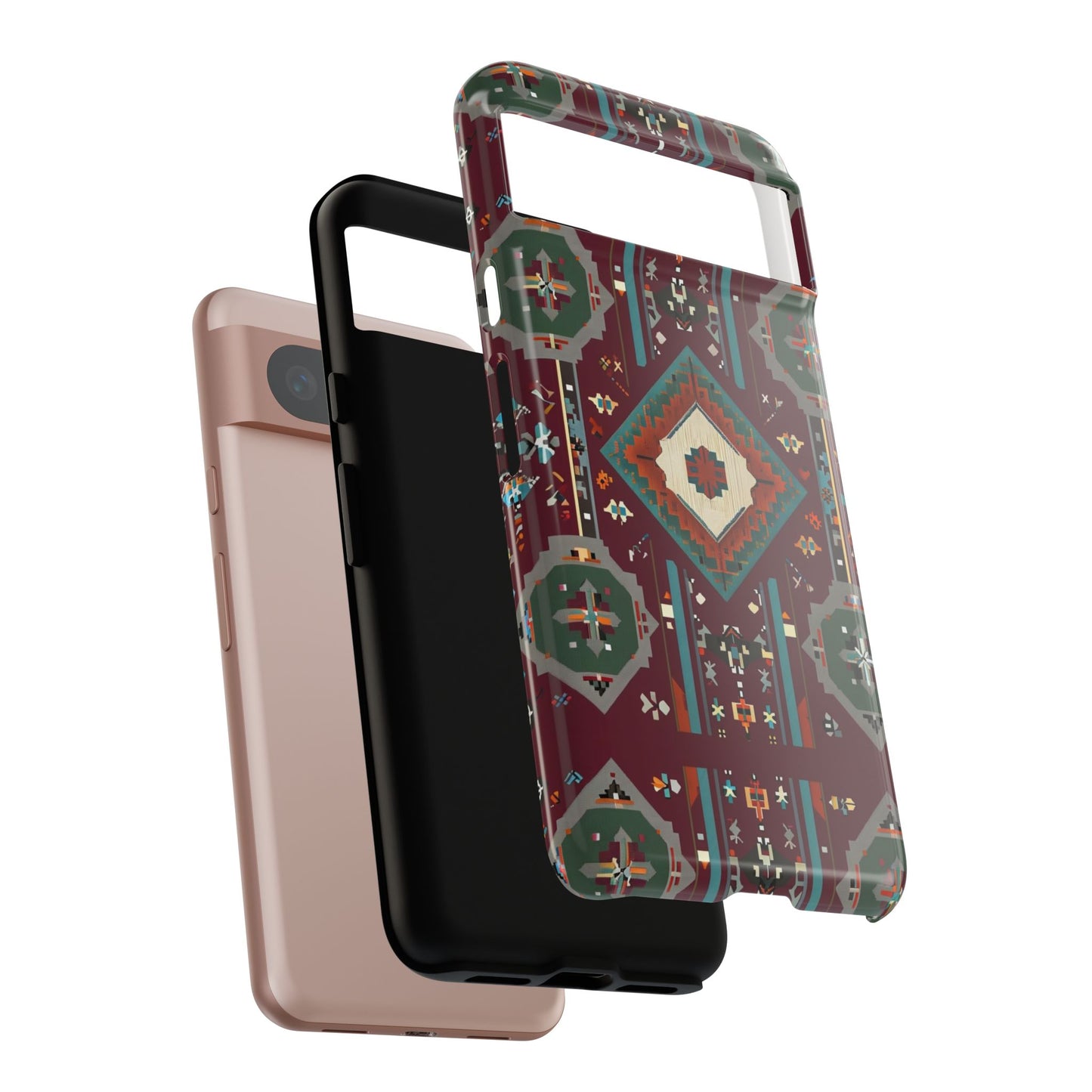 Tribal Pattern Phone Case - Boho Chic, Tough Durable Cover, Stylish Tech Accessory, Gift for Him/Her, Festival Essentials