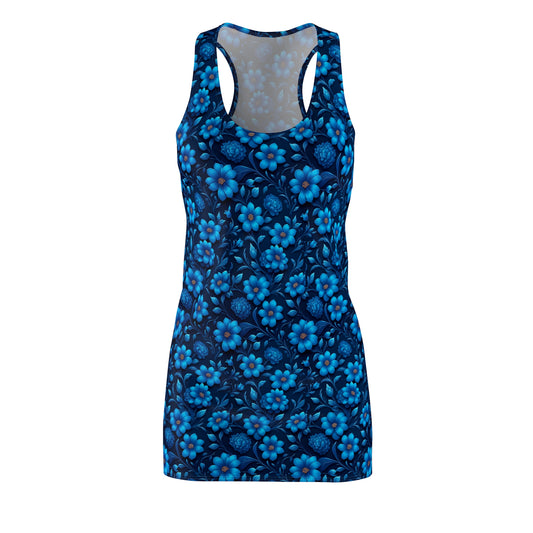 Floral Print Racerback Dress - Soft Summer Style, Perfect for Casual Outings, Beach Days, Parties, Festivals, and Everyday Wear