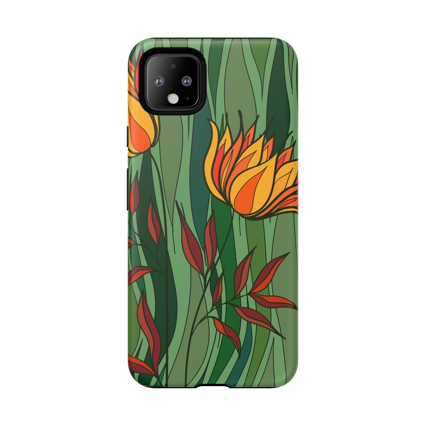 Vibrant Floral Phone Case, Nature-Inspired Tough Case, Eco-Friendly Cover, Unique Gift for Nature Lovers, Spring Decor