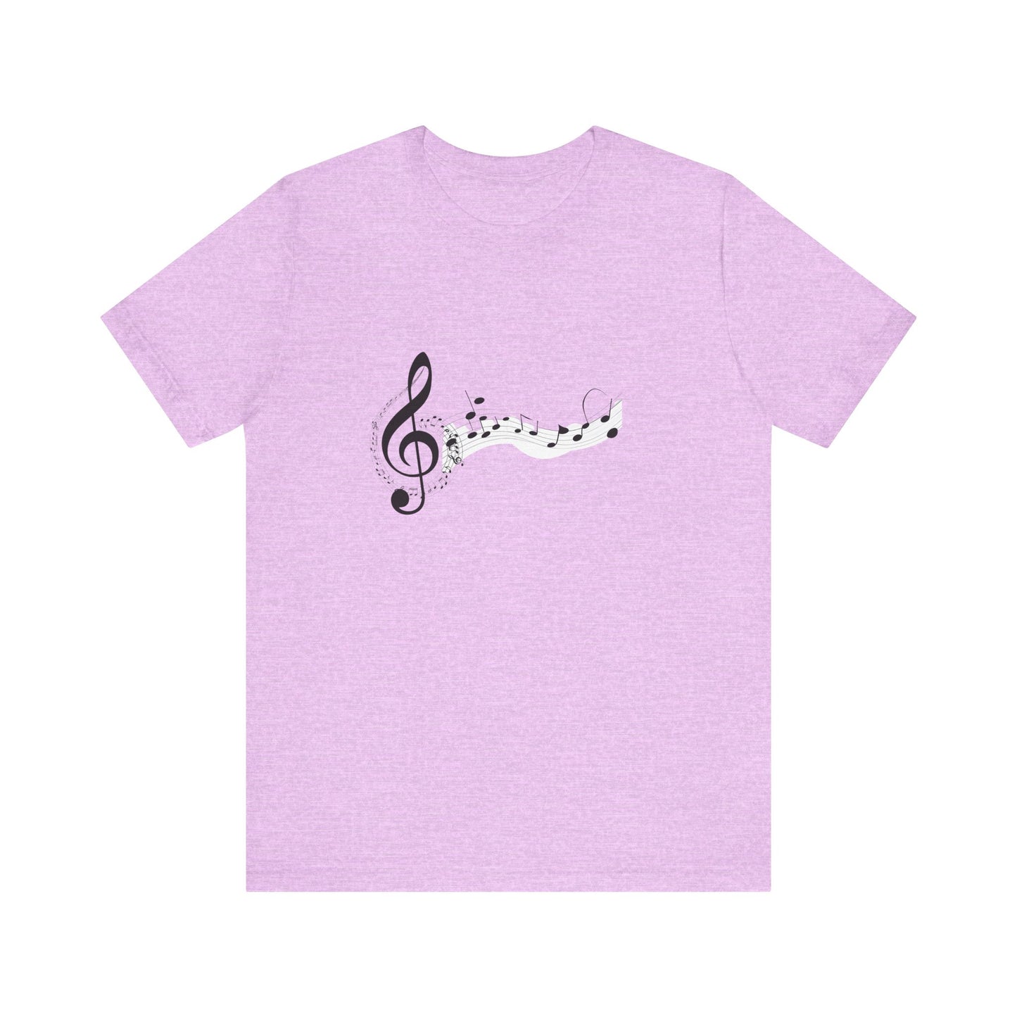 Musical Notes Short Sleeve Tee for Music Lovers