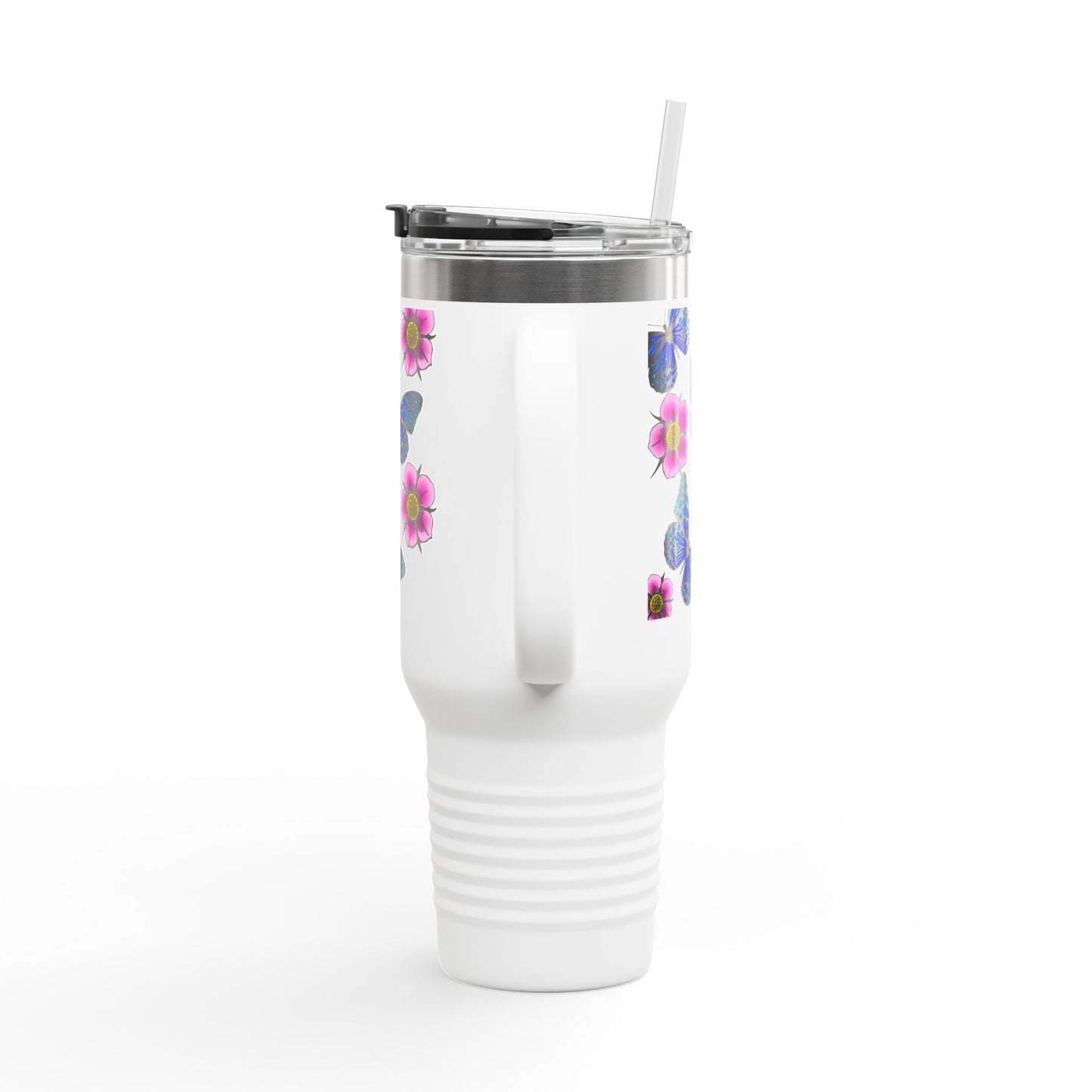Floral Butterfly Insulated Travel Mug, 40oz - Perfect for Nature Lovers, On-the-Go Coffee, Outdoor Adventures, Birthday Gift, [...]