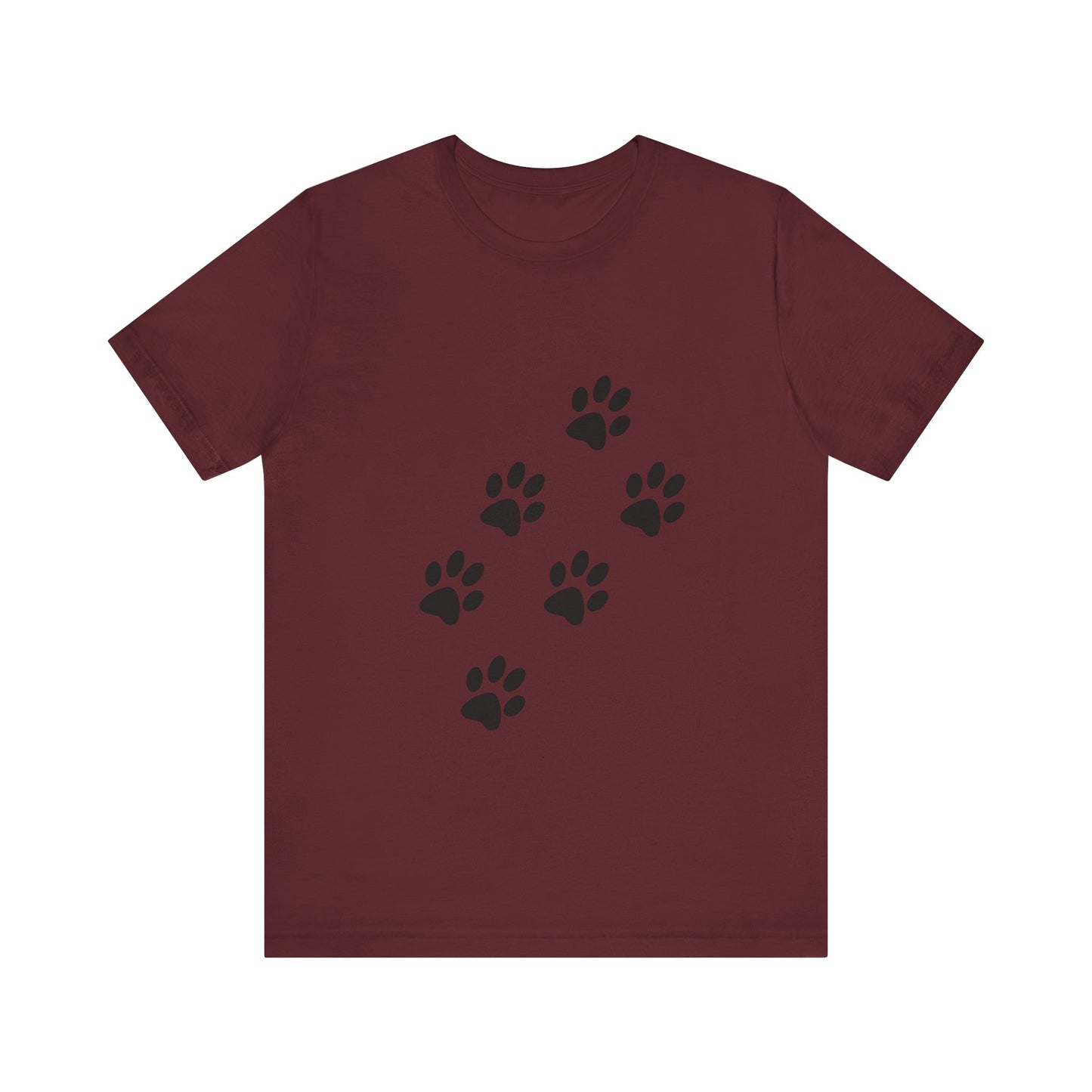 Paw Print Short Sleeve Tee | Unisex Animal Lover Shirt, Pet Owner Gift, Casual Wear, Gifts for Dog Lovers, Comfortable T-Shirt