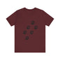 Paw Print Short Sleeve Tee | Unisex Animal Lover Shirt, Pet Owner Gift, Casual Wear, Gifts for Dog Lovers, Comfortable T-Shirt