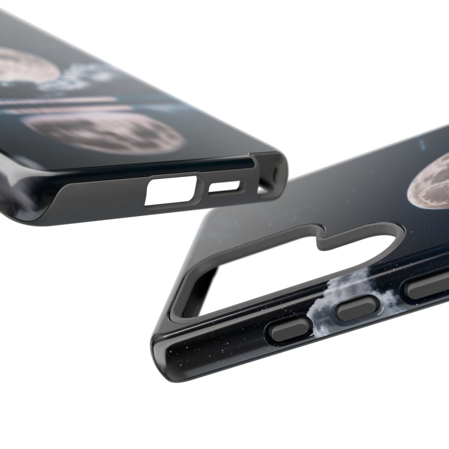 Moonlit Reflection Phone Case — Night Sky Moon & Clouds Tough Case