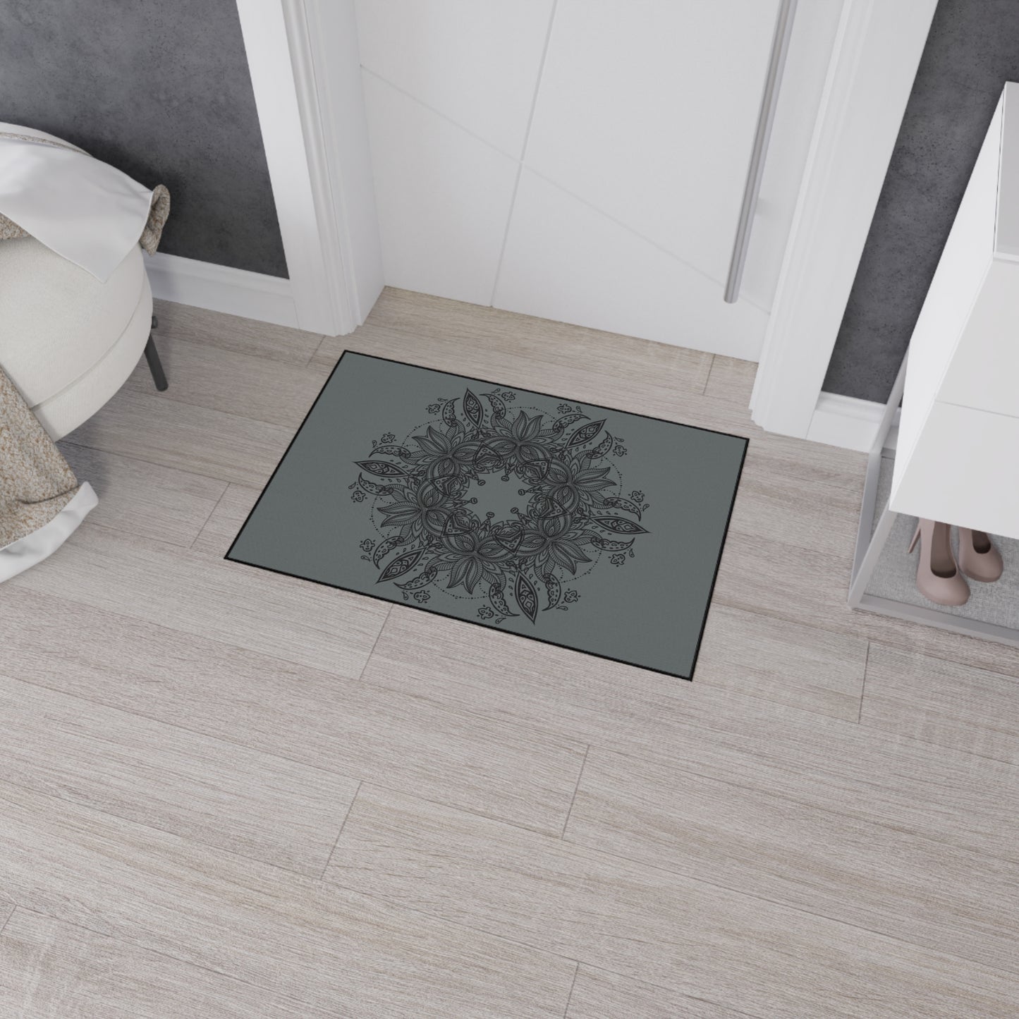 Decorative Mandala Floor Mat — Heavy Duty Non‑Slip Entry Rug