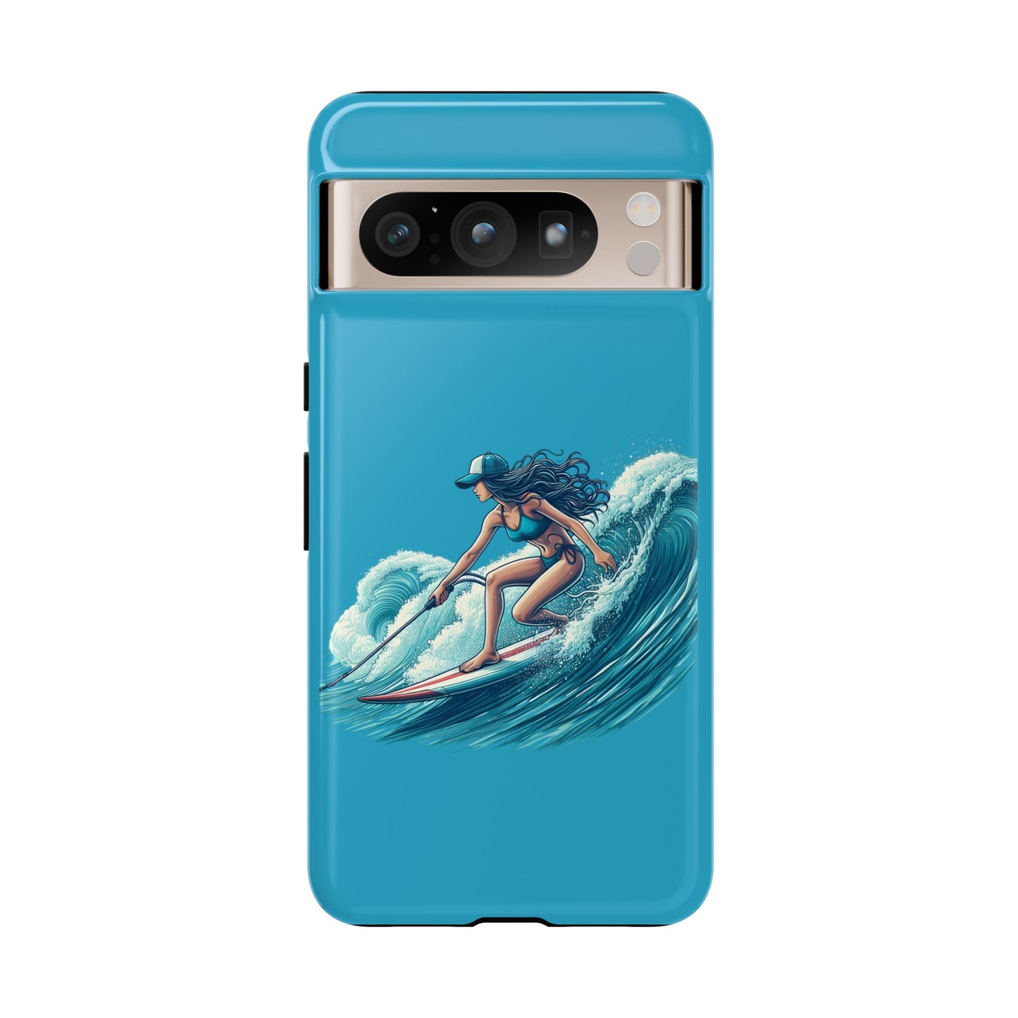 Surfing Phone Case, Coastal Vibes Phone Cover, Tough Cases for Beach Lovers, Ocean Art Phone Accessories, Summer Gift Idea
