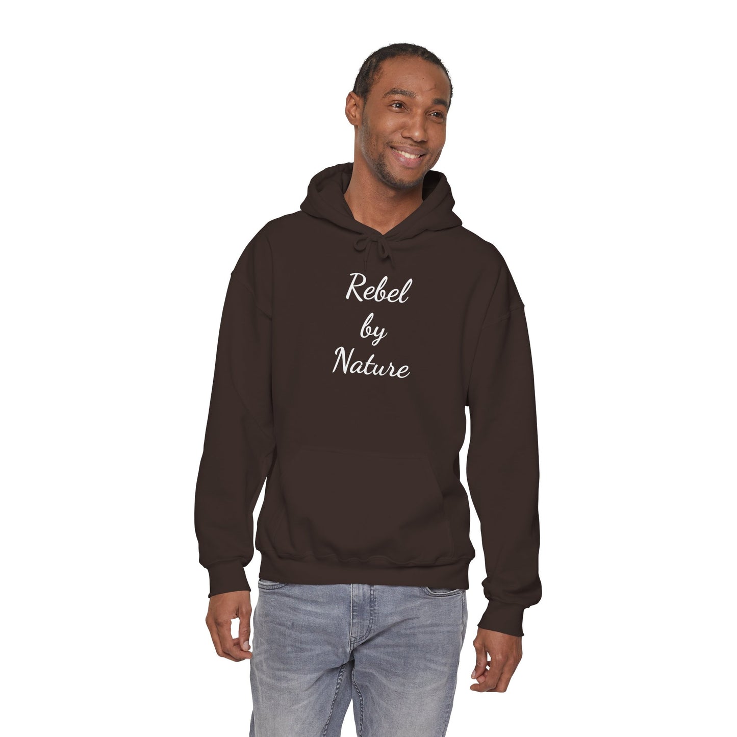 Rebel by Nature Hoodie - Unisex Heavy Blend Sweatshirt for Adventure Lovers