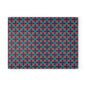 Geometric Star Tile Glass Cutting Board — Red & Teal Kitchen Decor