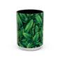 Tropical Leaf Coffee Mug - Green Botanical Drinkware, Ideal Gift for Nature Lovers, Home Decor, Tropical Theme, Eco-Friendly Beverage