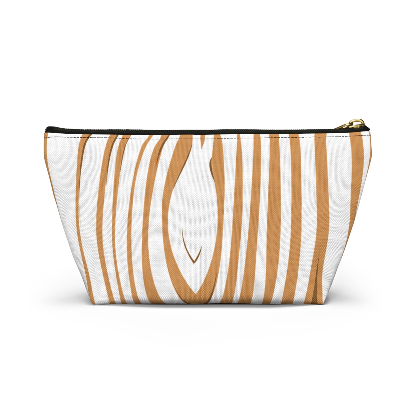 Chic T-bottom Accessory Pouch, Stylish Makeup Bag, Canvas Cosmetic Case, Travel Organizer, Gifts for Her