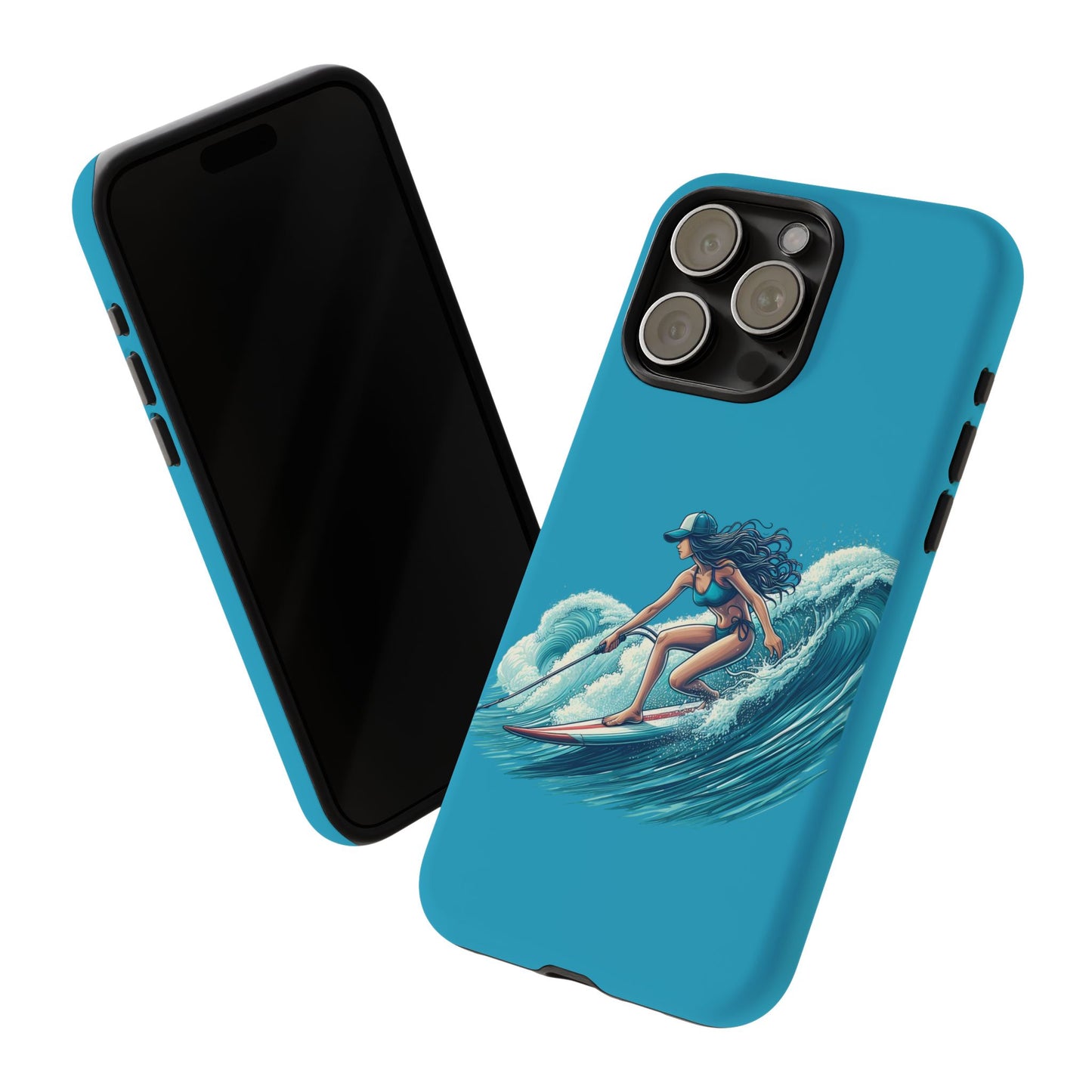Surfing Phone Case, Coastal Vibes Phone Cover, Tough Cases for Beach Lovers, Ocean Art Phone Accessories, Summer Gift Idea