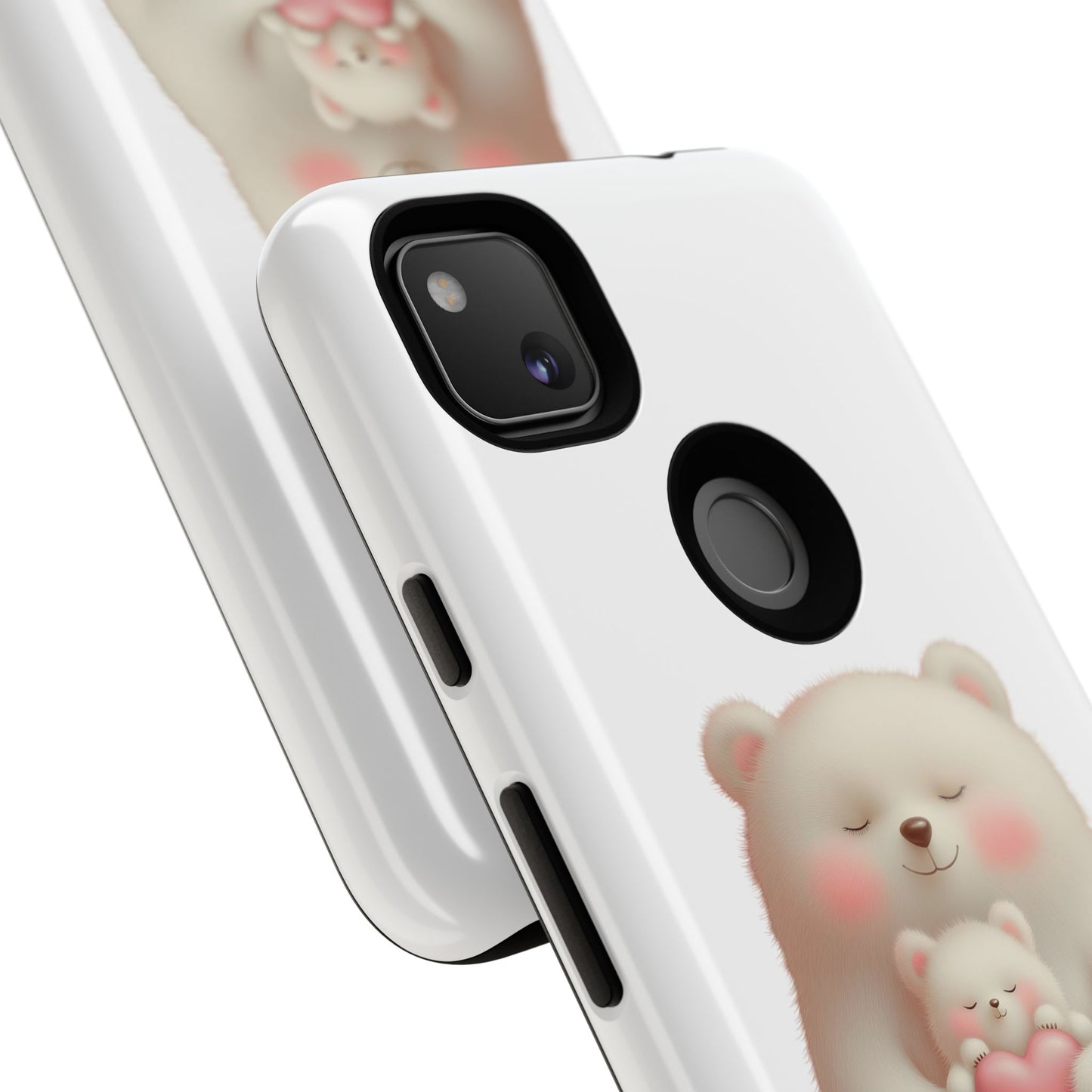 Cute Bear Phone Case, Tough Cases, Animal Lover Gift, Kids Accessories, Mother’s Day, Heartwarming Design