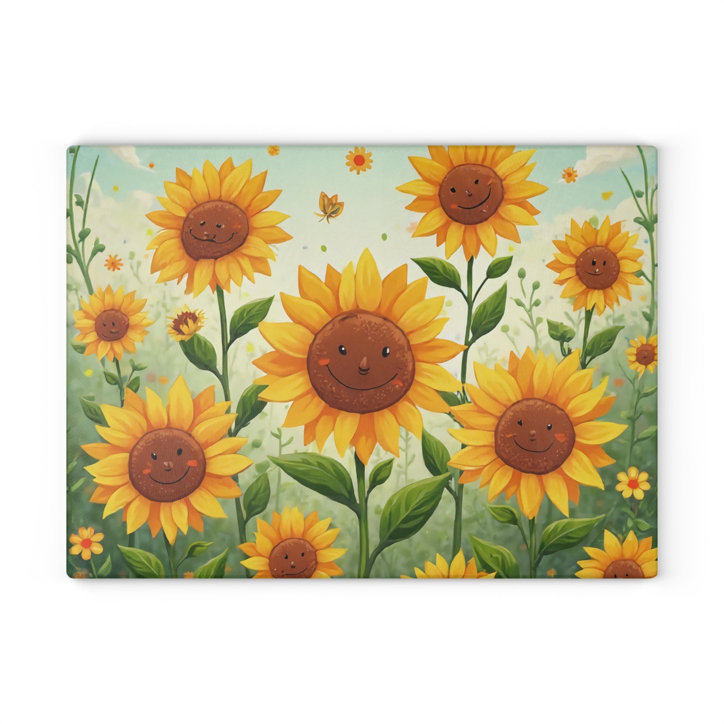 Happy Sunflowers Glass Cutting Board, Floral Kitchen Decor, Unique Gift for Home Chefs, Brighten Your Culinary Space, Summer Vibes, [...]