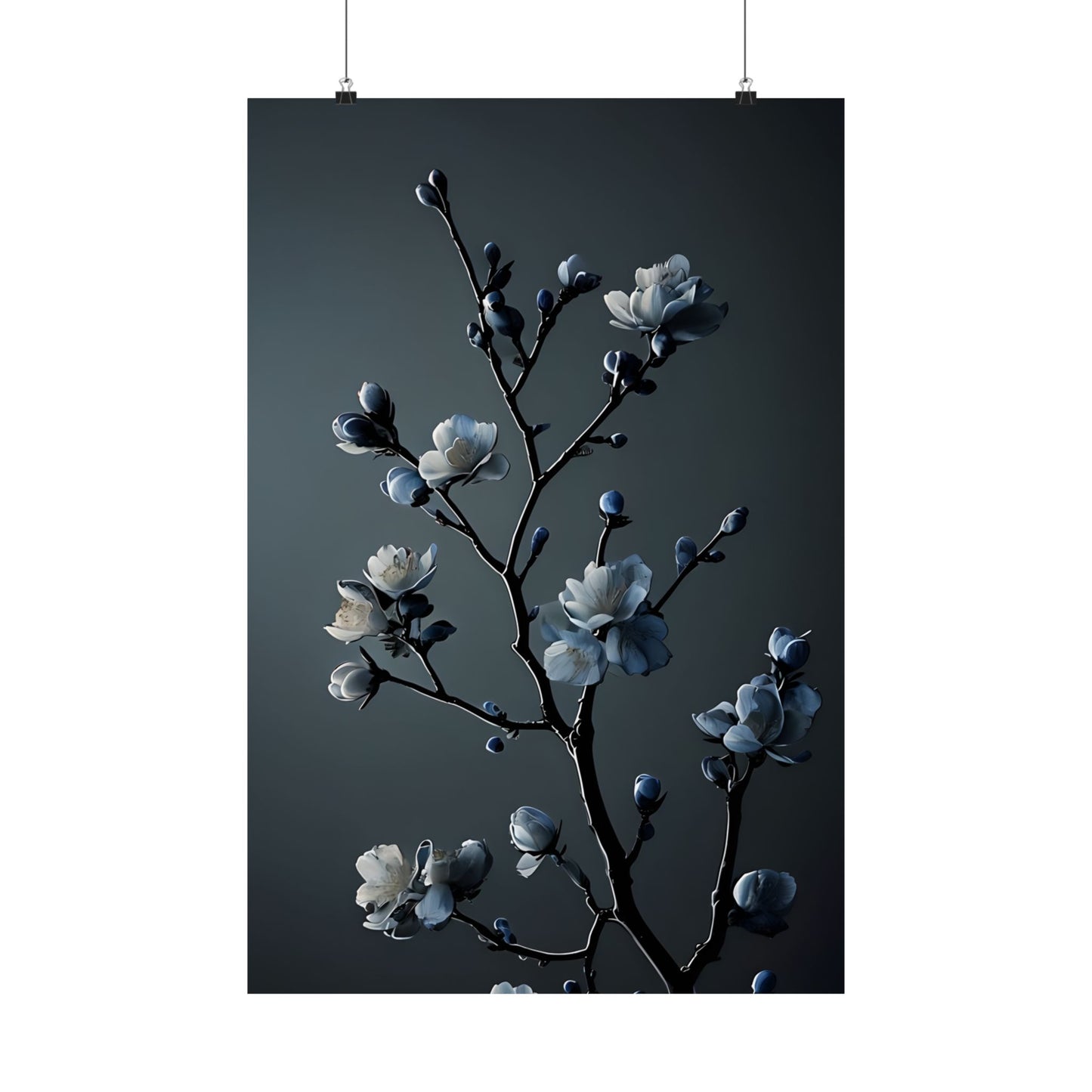 Elegant Floral Matte Vertical Posters, Vintage Wall Art, Modern Botanical Print