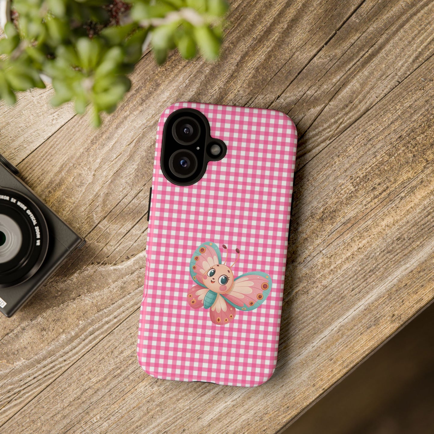 Cute Butterfly Phone Case, Tough Cases, Floral Phone Accessory, Gift for Her, Spring Fashion, Kids' Birthday Present, Pastel Aesthetic