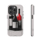 Wine Lover's Phone Case, Tough Phone Cover, Artistic Wine Design, Gift for Wine Enthusiasts, Customizable Case, Unique Wine Art