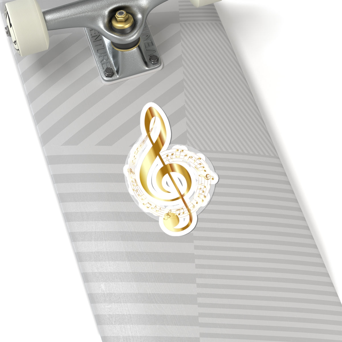 Elegant Musical Note Stickers, Gold Treble Clef, Decor for Musicians, Laptops, Journals, Gifts for Music Lovers