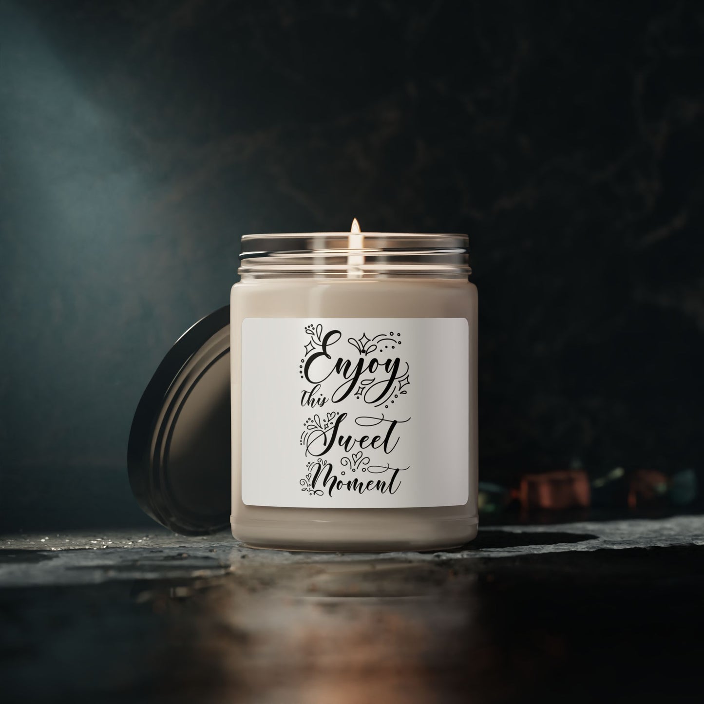 Enjoy This Sweet Moment Scented Soy Candle — 9 oz Relaxing Home Fragrance
