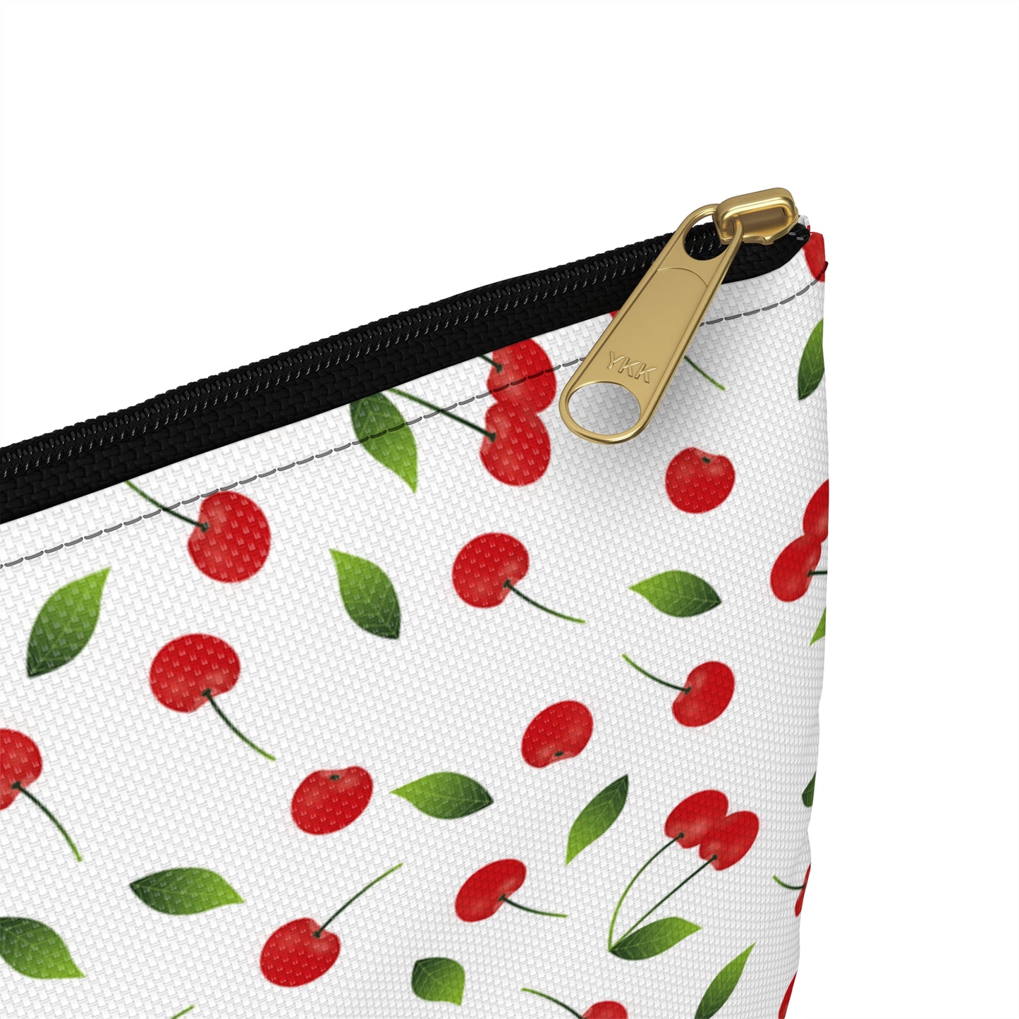 Cherry Blossom Accessory Pouch, Cute Toiletry Bag, Makeup Organizer, Gift for Her, Cherry Print Purse, Cherry Themed Essentials