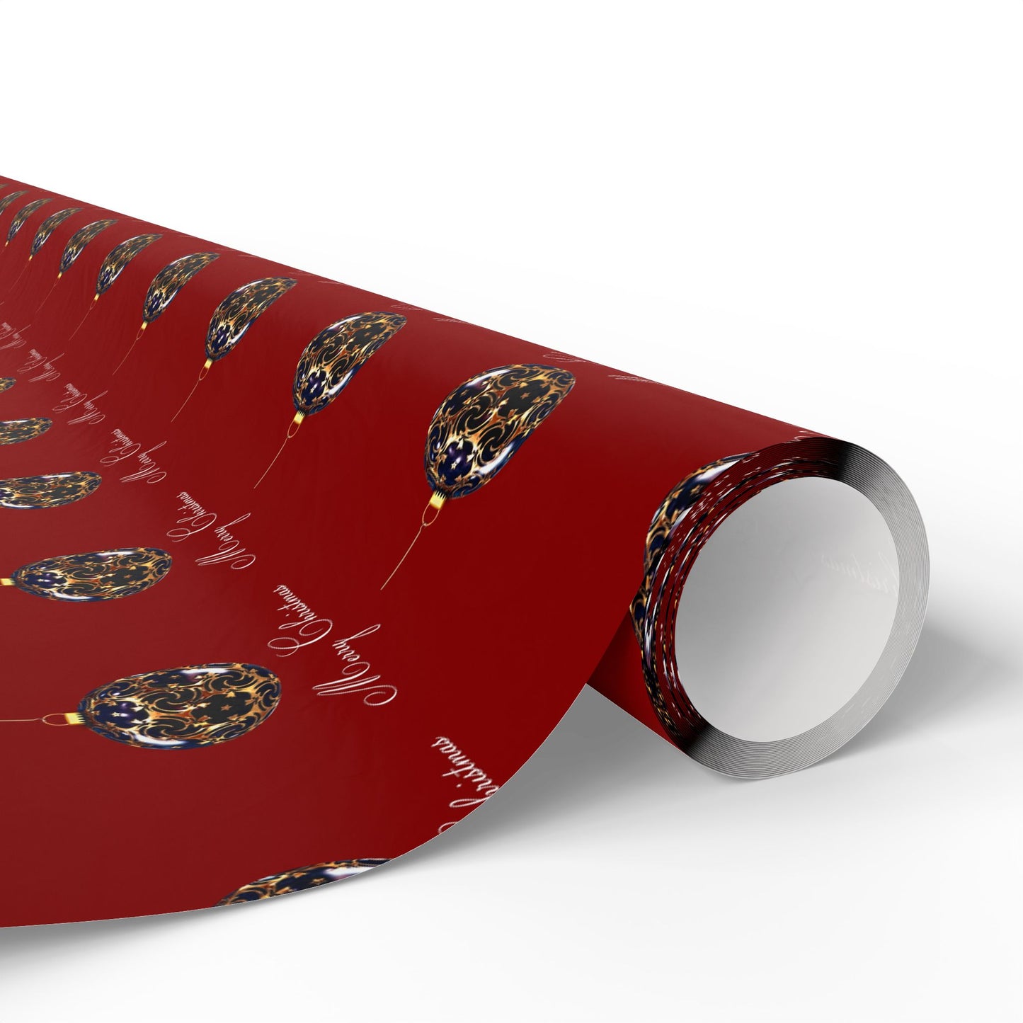 Holiday Balloon Wrapping Paper Roll — Red Festive Gift Wrap for Birthdays & Christmas