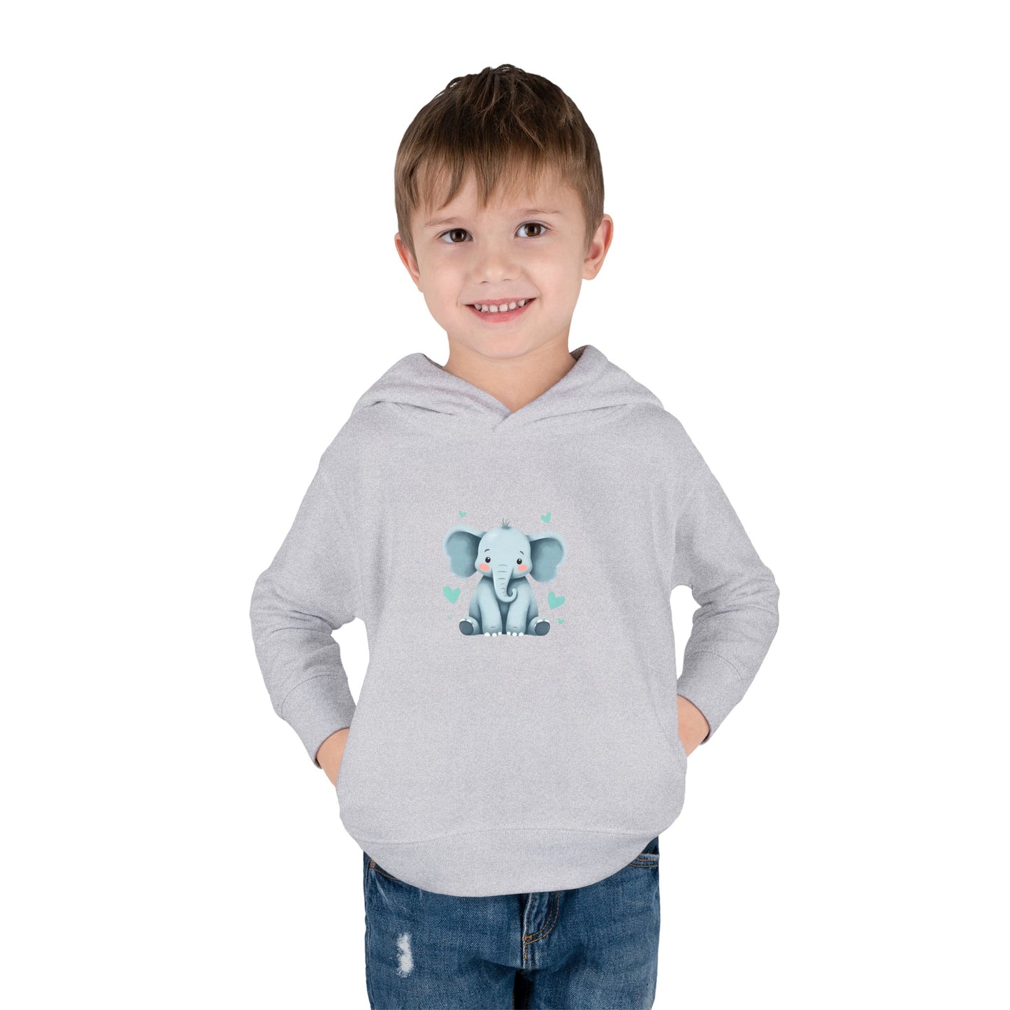 Adorable Elephant Toddler Fleece Hoodie, Kids Pullover, Baby Shower Gift, Birthday Present, Cute Animal Apparel, Cozy Toddler Wear