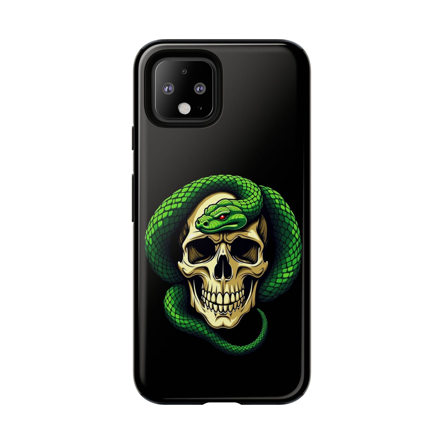 Skull & Snake Phone Case | Tough Cases, Protective Cover, Edgy Phone Accessories, Gothic Gift, Halloween Decor
