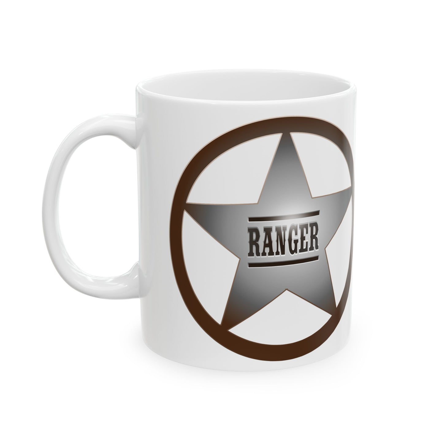 Rustic Star Ranger Ceramic Mug - Perfect Gift for Adventure Lovers, Cowboy Decor, Personalized Coffee Cup, Unique Gifts, Western Style