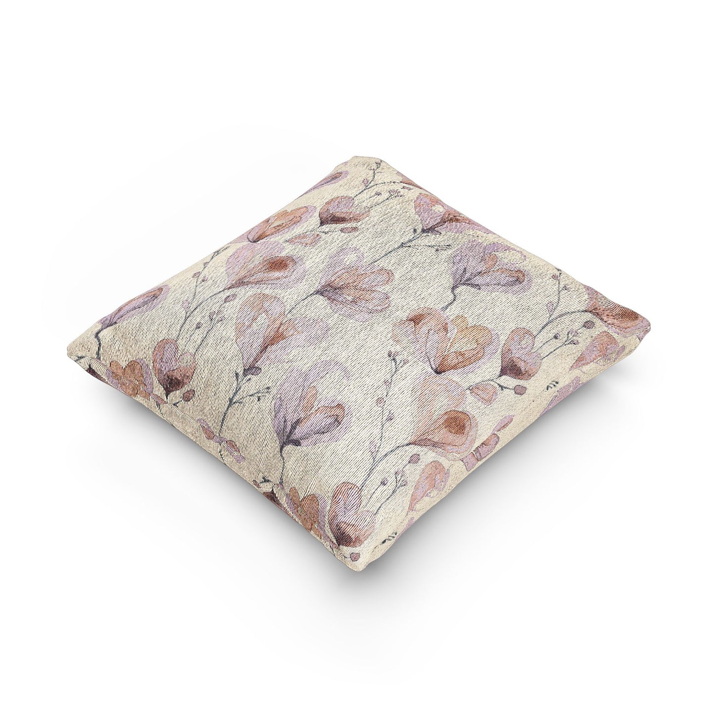 Floral Heart Woven Pillow - Cozy Home Decor for Comfort and Warmth