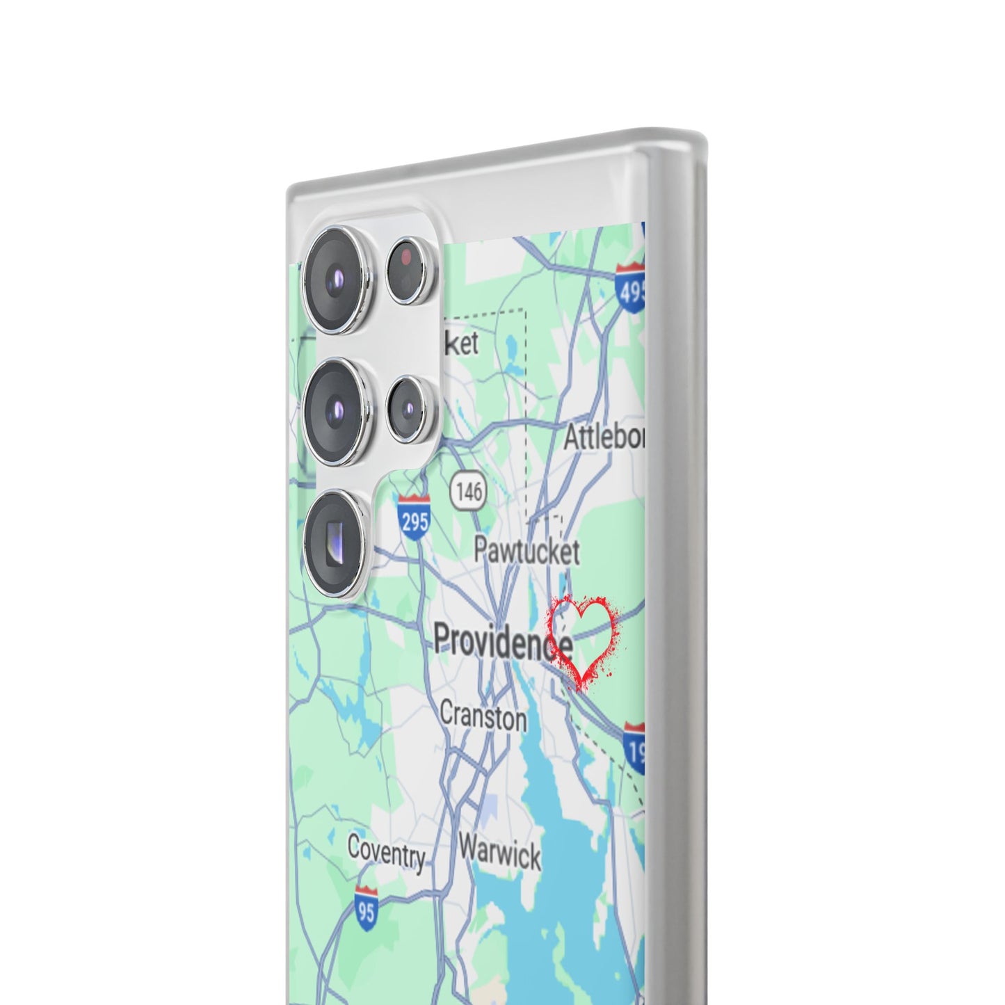 Providence Heart Map Phone Case - Custom Flexible Smartphone Protector, Gift for Her, Map Lover's Accessory, Personalized Case, Travel [...]