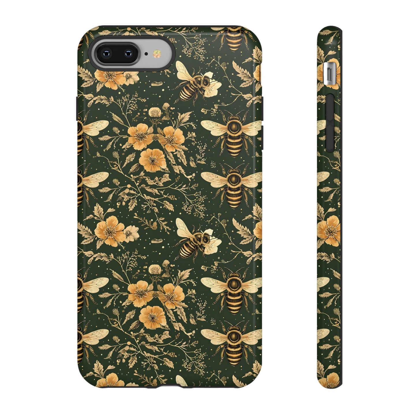 Nature-Inspired Phone Case, Tough Cases for Nature Lovers, Floral Bee Design, Eco-Friendly Gift, Summer Vibes, Trendy Phone Accessory,