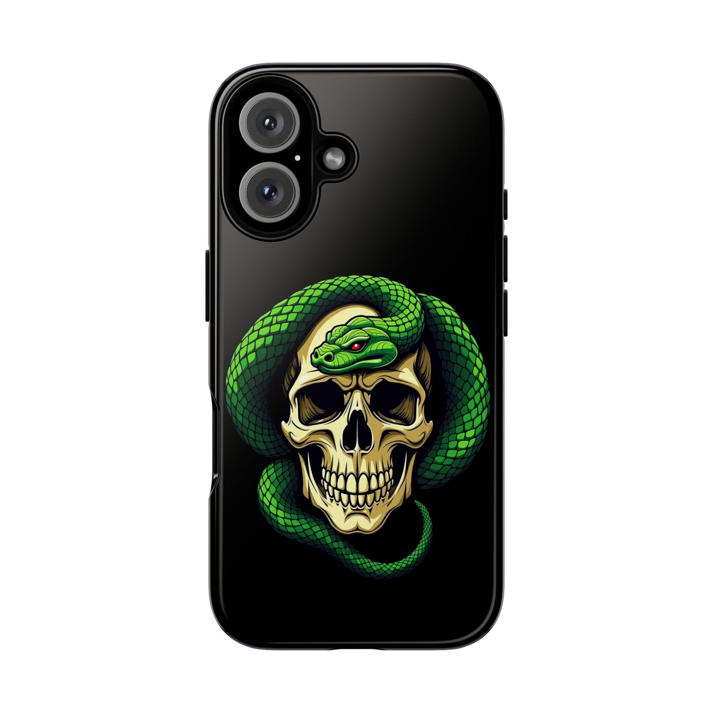 Skull & Snake Phone Case | Tough Cases, Protective Cover, Edgy Phone Accessories, Gothic Gift, Halloween Decor