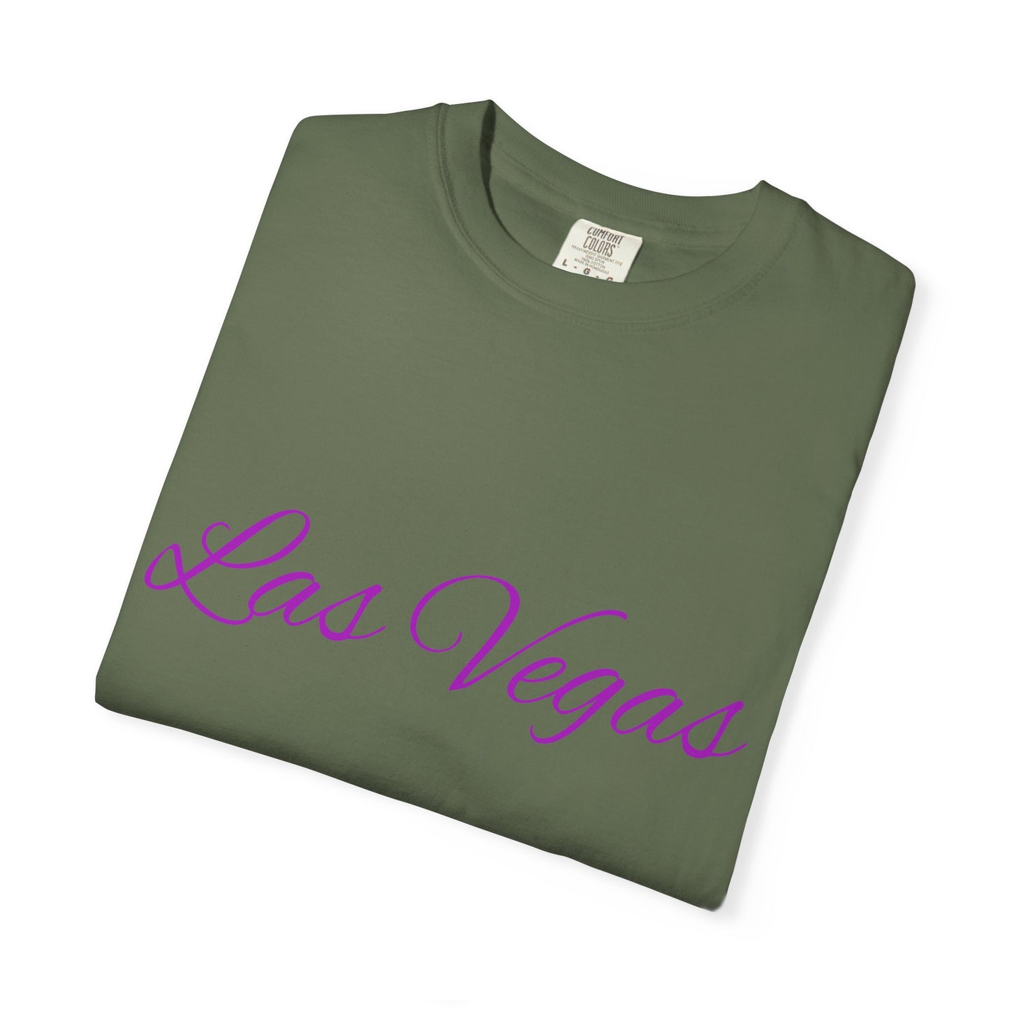 Las Vegas Floral Unisex Garment-Dyed T-Shirt | Vacation Tee, Travel Shirt, Summer Outfit, Gift for Travelers, Retro Las Vegas Design