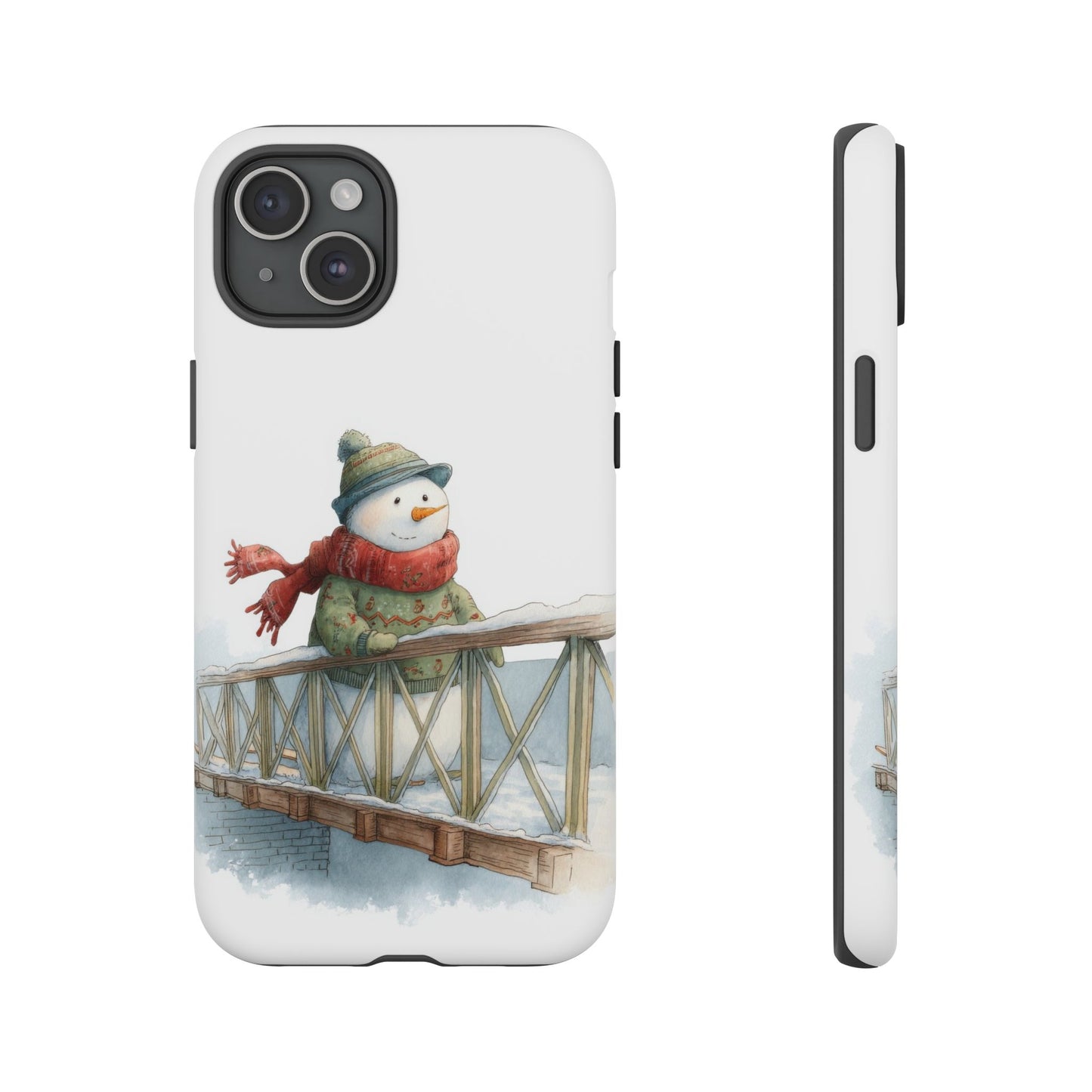 Snowman Phone Case – Winter Holiday Gift, Cute Snowman Design, Winter Accessories, Protective Phone Case, Unique Christmas Present